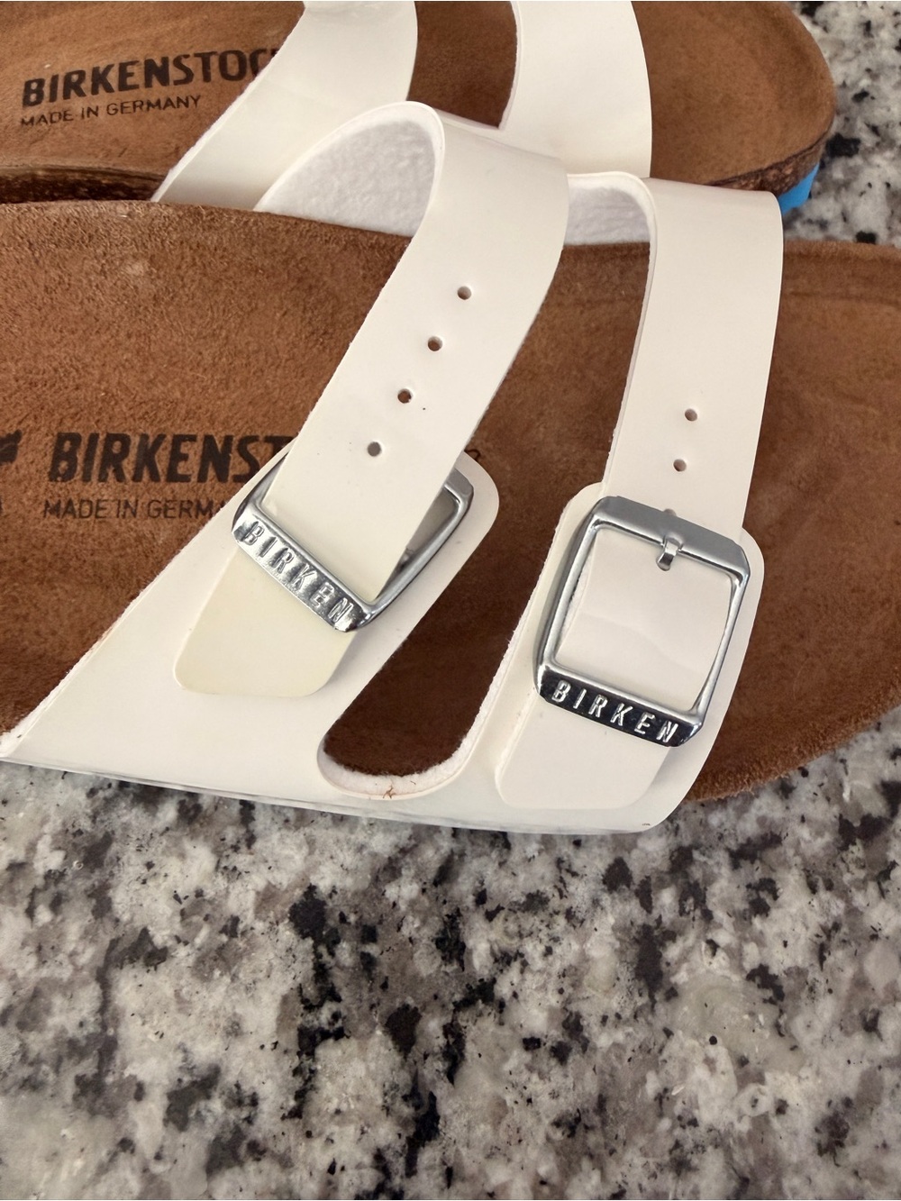 NWT Size 43 Women’s 12 Arizona White Patent Sandals - Picture 3 of 7